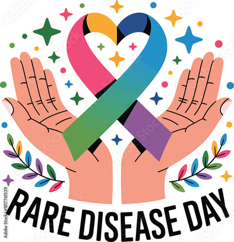 Rare Disease Day Awareness Ribbon Symbol