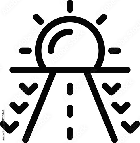 Sunrise road icon