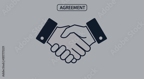 Handshake symbolizes agreement between two parties, representing trust and partnership in a business setting, conveying a sense of collaboration and mutual respect.