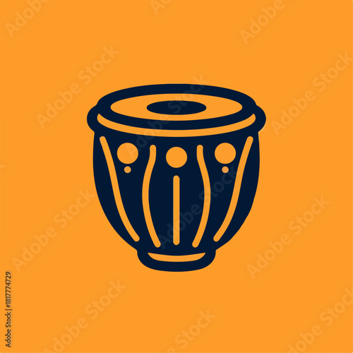Minimalist drum (darbuka) icon