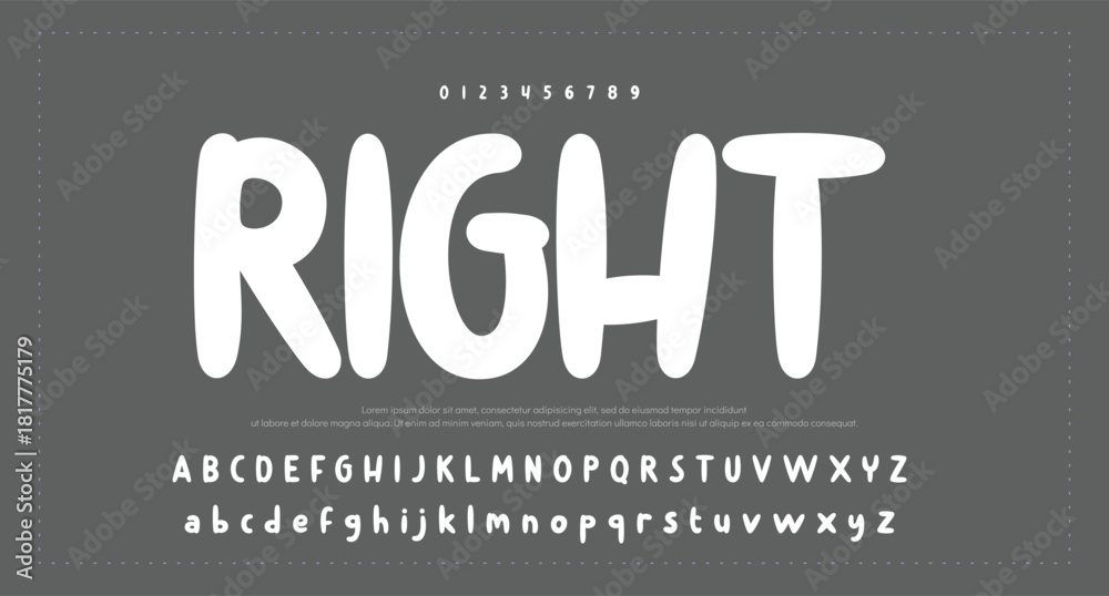 Fototapeta premium Elegant Script Font Alphabet Typography 