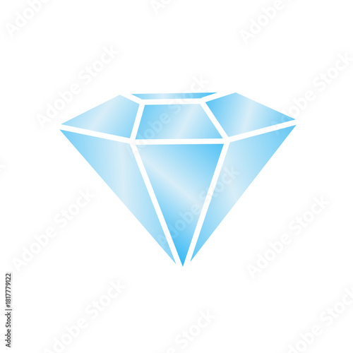 diamond icon vector illustration. 3d shining diamond stones logo design. 3d diamon