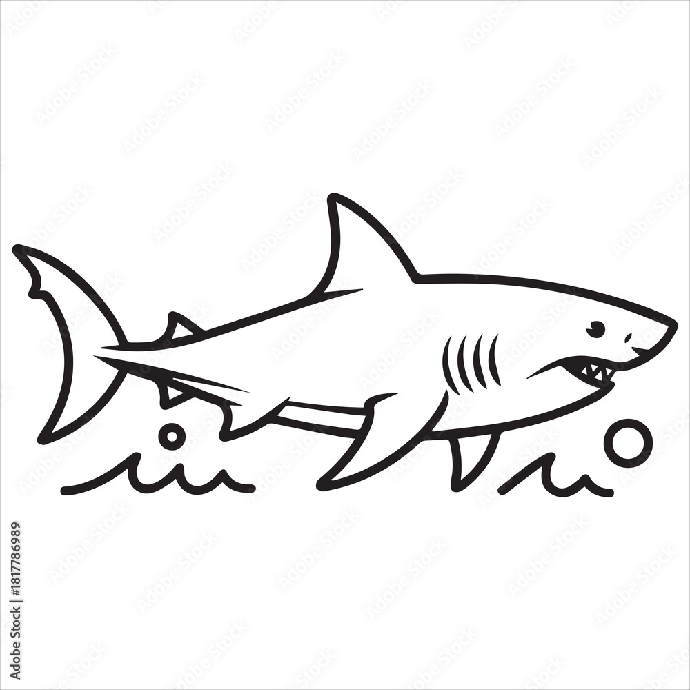 Obraz premium shark vector illustration
