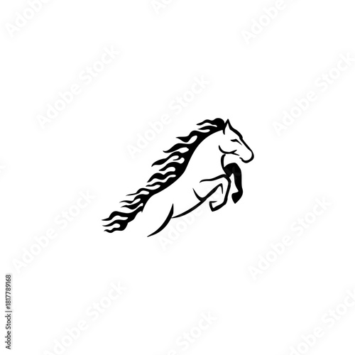 Fire Horse jumping Logo for m...