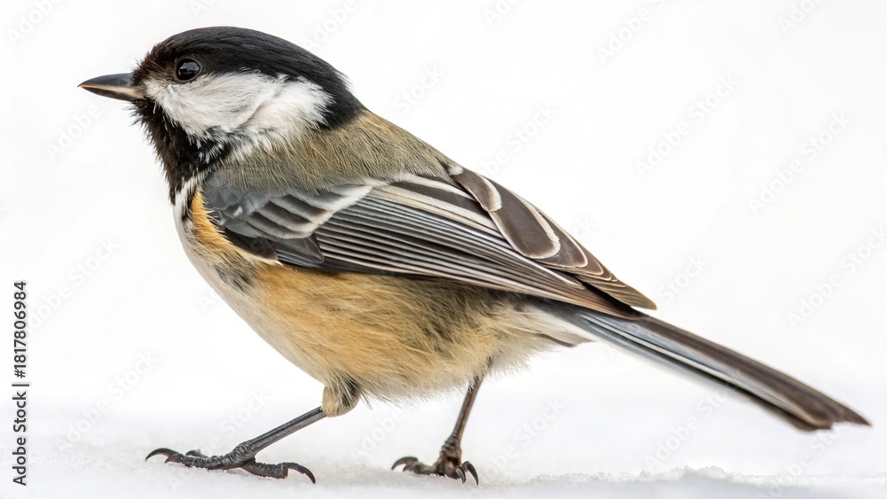 Naklejka premium Great Tit (Parus major) small songbird perched on a tree branch in nature