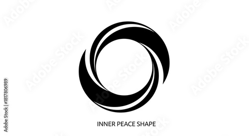Abstract circular motion graphic design radiating a sense of balance and flow emblem shape
