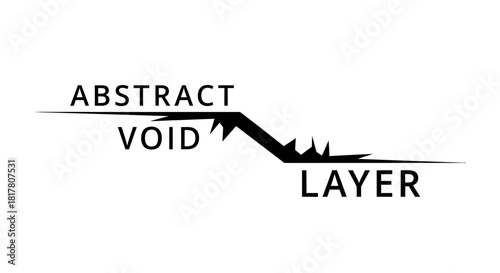 Minimalist illustration showcasing abstract concept with sharp shapes and layered design