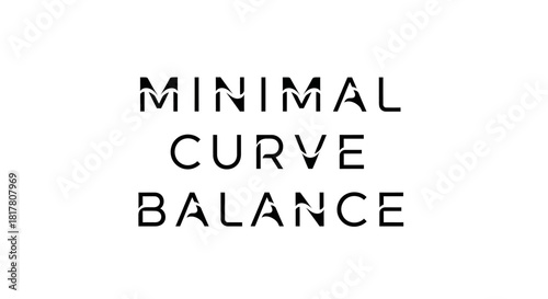 Minimal Curve Balance Typography with Creative Design Elements for Brand Identity