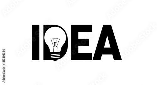 Creative conceptualization displaying an innovative idea represented by lightbulb incorporated