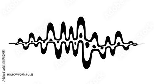 Abstract sound wave illustration with dynamic peaks for audio signal depiction