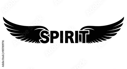 Bold typographic logo featuring 'spirit' flanked by stylized wings emphasizing inspiration