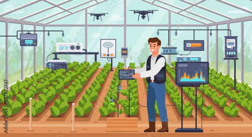 Innovative greenhouse farming management using advanced technology and automation