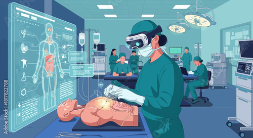 Surgeon uses virtual reality for surgery, innovative healthcare technologies