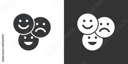 Customer Satisfaction Level icon. Solid glyph series icon