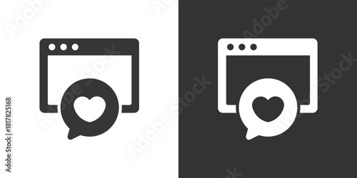 Like Web Page icon. Solid glyph series icon