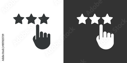 Customer Review icon. Solid glyph series icon