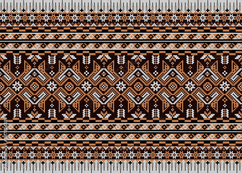 beautiful pixel tribal pattern inspired by each native pixel fabric like wayuu African native American southeast Asian traditional textile Thai silk pattern Aborigine Australian and Columbian fabric