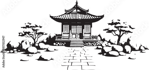 japanese pagoda in the park