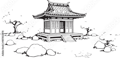 japanese temple in the park