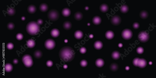 Abstract purple glowing orbs vibrant digital background design