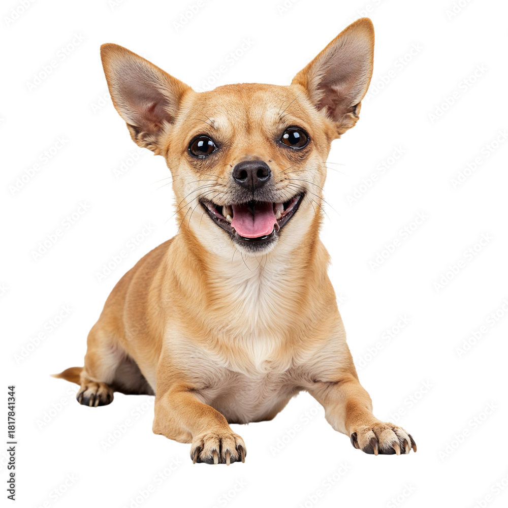 Obraz premium Happy chihuahua dog isolated on transparent background