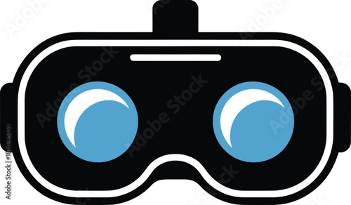 Virtual Reality Glasses Vector Illustration for Technology Entertainment Concept