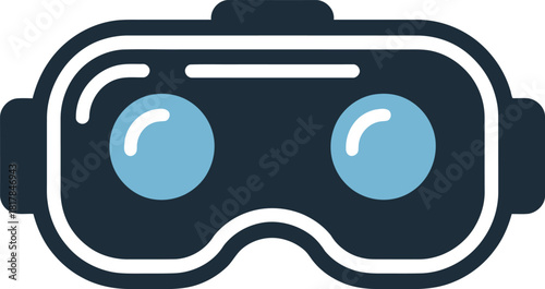Vr Headset Vector Icon for Entertainment and Gaming Technology Concept Symbol