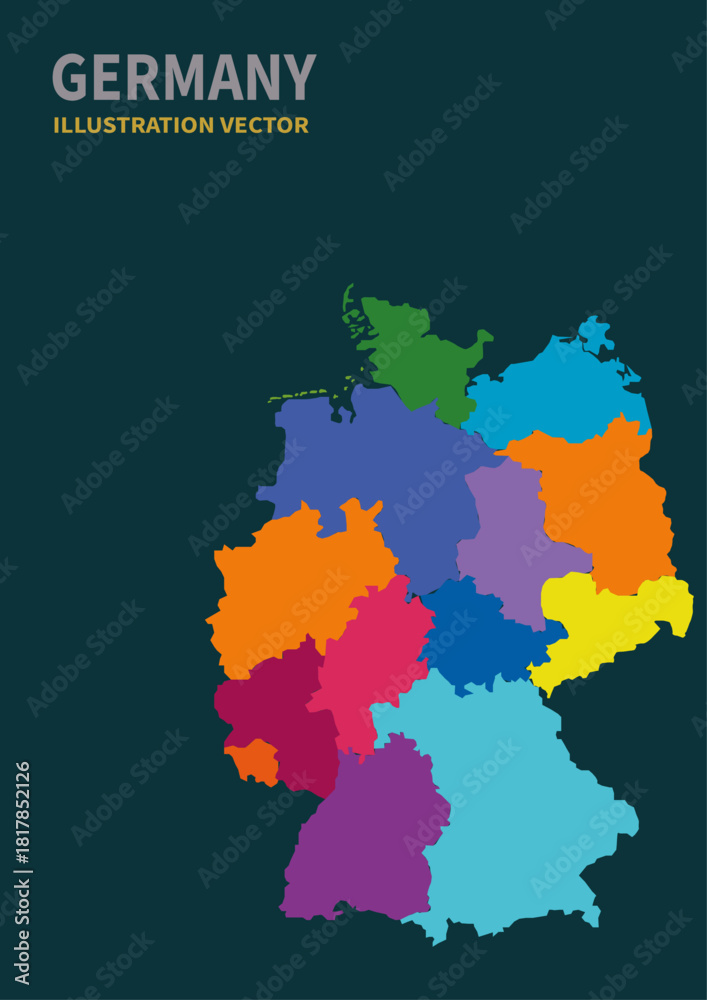Fototapeta premium Illustration vector german icon and art