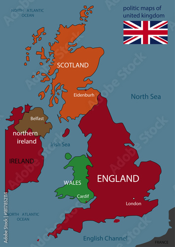 ilustration Vector england maps