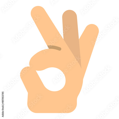 OKHand Vector Flat Icon Design