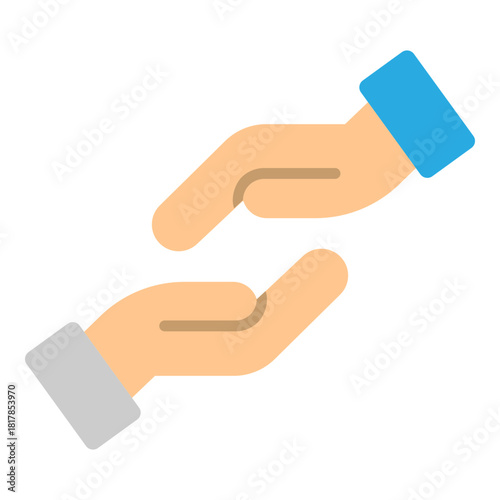HelpingHand Vector Flat Icon Design