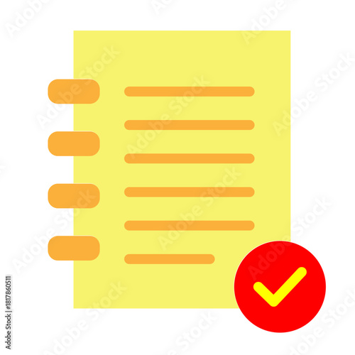 Plan Execution Checklist Vector Flat Icon Design