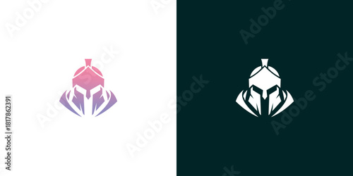 Spartan Helmet Logo Design Modern Abstract Concept for Branding & Identity