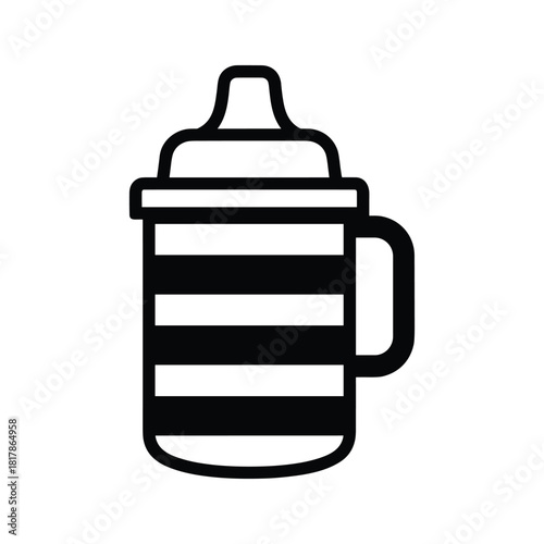 Iconic baby sippy cup with a comfortable handle, ideal for infant feeding and toddler hydration