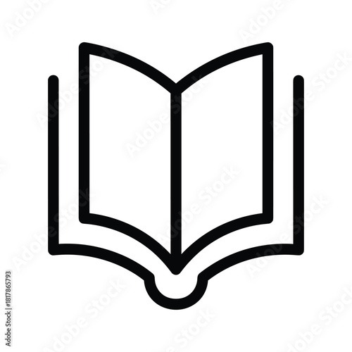 Open book icon isolated on, representing knowledge and learning