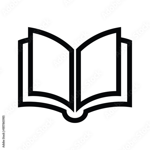 Open book icon isolated on, representing knowledge and education