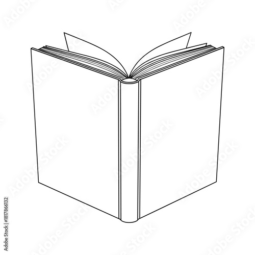 Open book with blank pages isolated on for your content