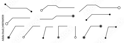Callouts titles set. Digital callouts . Line callout label set.
