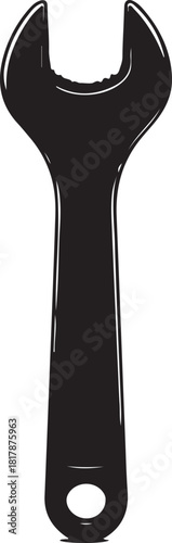 Black silhouette of a vintage style bottle opener tool