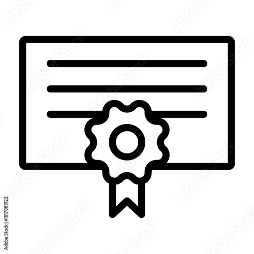License Vector Line Icon Design