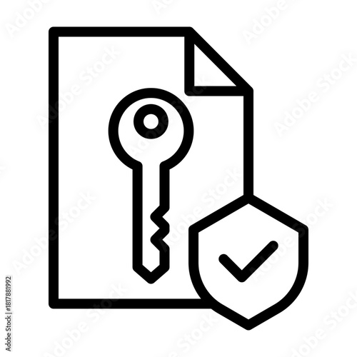 Permission Vector Line Icon Design