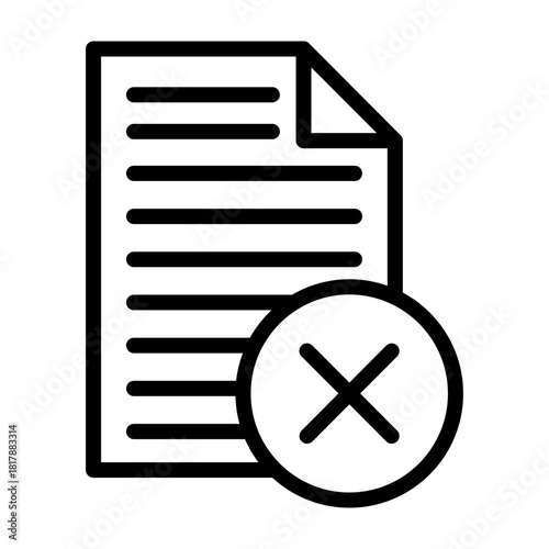 Denied Vector Filled Icon Design