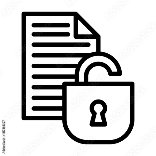 Unlock Vector Filled Icon Design