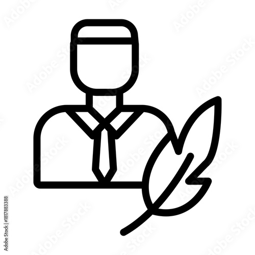 Author Vector Filled Icon Design