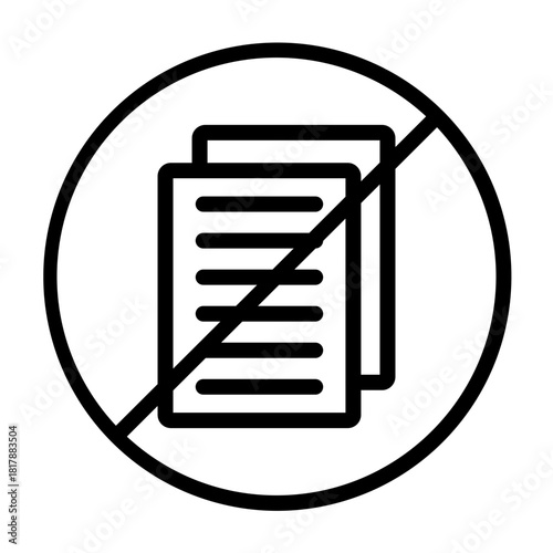 No Copy Vector Filled Icon Design