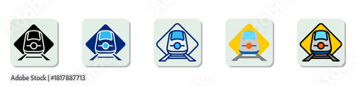 Train Icon Multi Style Vector Illustration