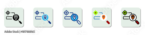 Tracking Icon Multi Style Vector Illustration