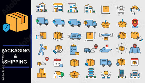 packaging and shipping icons