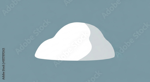 Smooth minimalist white shape, a modern abstract form perfect for logos, icons, or design elements, originally created as scalable vector art