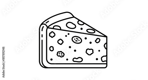 Enjoy a slice of deliciousness with this captivating cheese illustration, perfect for food blogs and culinary designs, ready for your creative projects